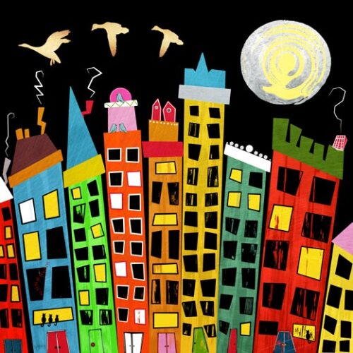 Whimsy Skyline Art - Sannel Larson